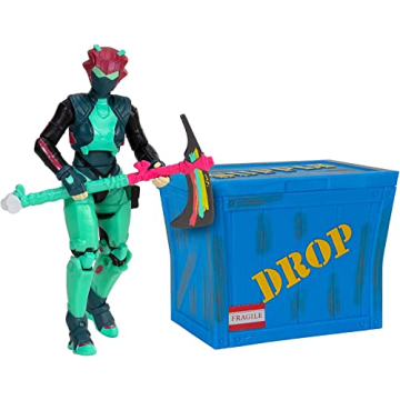 FORTNITE Solo Mode Figure & Supply Crate Collectible Accessory Bundle - Feat. 4 Inch Singularity Fig...