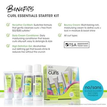 All About Curls Essential Moisture Starter Kit | 4-Piece Set | Curly Hair Products | Cleanse, Condit...