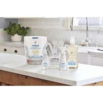 Method Liquid Laundry Detergent; Fragrance Free + Clear; Plant-Based Stain Remover; 66 Loads per 53.5 fl oz bottle; (Pack of 1)