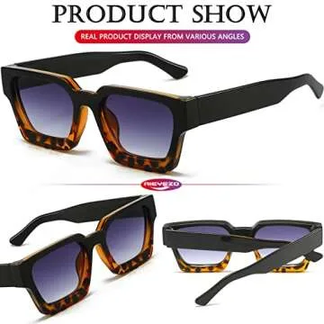 AIEYEZO Square Sunglasses for All Stylish Sun Protection