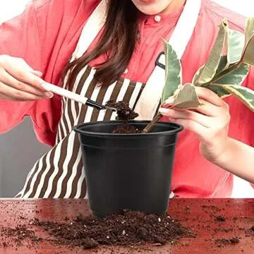 KINGLAKE 100 Plastic Nursery Pots for Plants and Seedlings