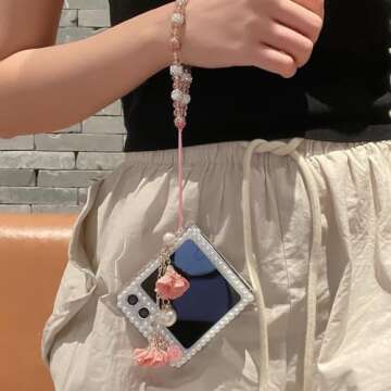 Changjia Glitter Bling Case for Samsung Galaxy Z Flip 6 – Cute Luxury 3D Crystal Rhinestone Diamon...