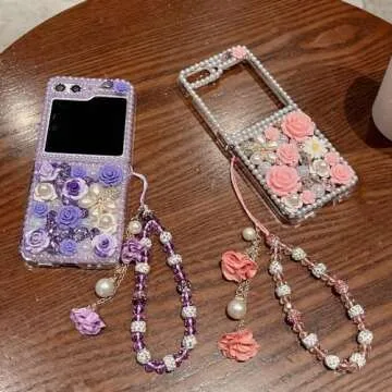 Stunning Galaxy Z Flip 6 Glitter Bling Case for Women