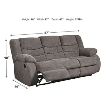 Ashley Tulen Modern Reclining Sofa Comfort for Families