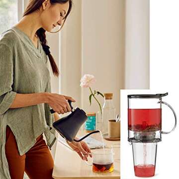 HandyBrew Loose Leaf Tea Infuser Brewer for Hot and Iced Tea