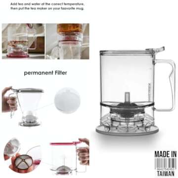 HandyBrew Loose Leaf Tea Infuser Brewer for Hot and Iced Tea