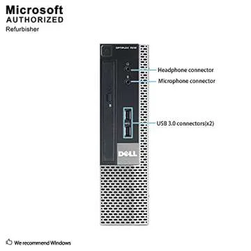 Dell OptiPlex 7010 Ultra Small Space Saving PC Desktop Computer, Intel i5, 8GB RAM 500GB HDD, Windows 10 Pro, 24 LCD Monitor, New 16GB Flash Drive, Keyboard & Mouse, DVD, WiFi (Renewed)