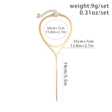 GIGB PBDK 14k Gold Layered Choker Necklace for Women