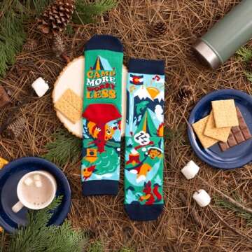 Lavley Funny Socks for Outdoor Activities Lovers and More - Novelty Gifts for Men, Women, and Teens ...