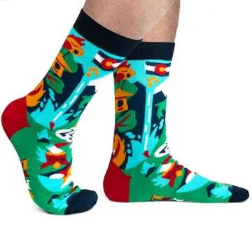 Lavley Funny Socks for Outdoor Activities Lovers and More - Novelty Gifts for Men, Women, and Teens (US, Alpha, One Size, Regular, Regular, Camp More Worry Less)
