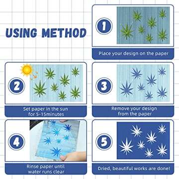 Spakon Sun Print Paper - 32 Sheets for Creative Fun