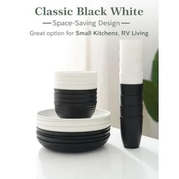 GENLGE 10-inch Wheat Straw Reusable Dinner Plates Set