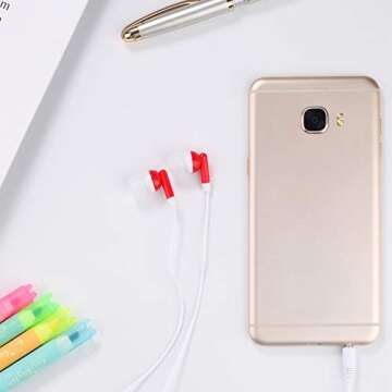 CN-Outlet Kids Bulk Earbud Headphones 50 Pack Multi Colored, Individually Bagged, Wholesale Disposab...