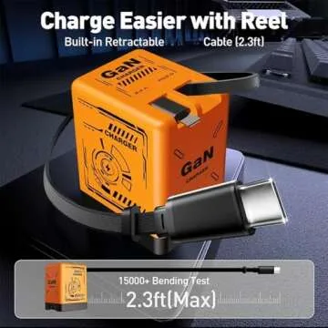GAN Smart Charger - Fast, Compact, Retractable Power Adapter