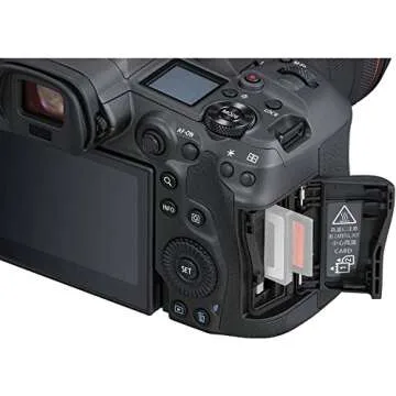 Canon EOS R5 Mirrorless Camera (Body Only) + SD 128GB Extreme Pro SDXC, Deluxe Water-Resistant Backpack, Lightweight 75” Tripod, 2X Extended Life Batteries w/Travel Charger & Much More (25pc Bundle)