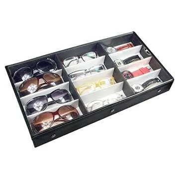 Ikee Design Stylish 12 Slot Eyewear Storage Organizer