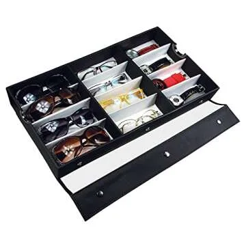 Ikee Design Stylish 12 Slot Eyewear Storage Organizer