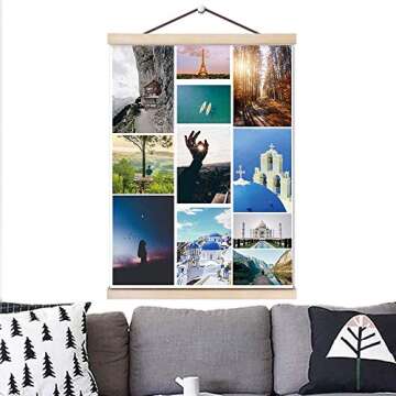 HOMIEVAR Magnetic Wooden Frame for Art and Photos