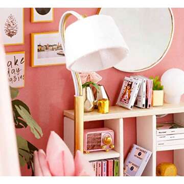 Flever Dollhouse Miniature DIY House Kit Creative Room with Furniture and Cover for Romantic Valentine's Gift(Love You Forever)