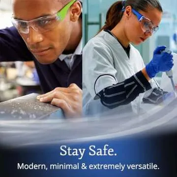 Aqulius 24 Bulk Safety Glasses for Men & Women - ANSI Z78.1 Certified - Scratch/Impact Resistant Crystal Clear Eye Protection Glasses for Construction, Shooting & More (6 Colors) - Safety Goggles