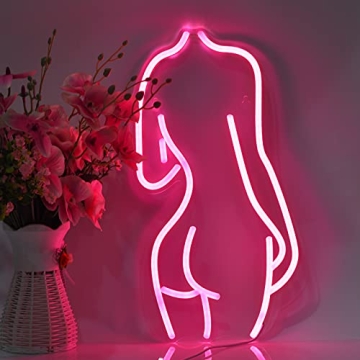 Lady Back Neon Signs LED Night Lights USB Connected Decorative Sign Bedroom Man Cave Room Bar Pub St...