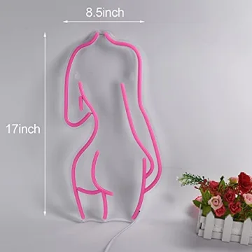 Lady Back Neon LED Night Light for Home Decor