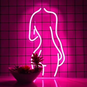 Lady Back Neon LED Night Light for Home Decor