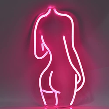 Lady Back Neon LED Night Light for Home Decor