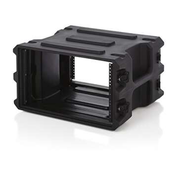 Gator Cases Pro Series Rotationally Molded 6U Rack Case with Standard 19" Depth; Made in USA (G-PRO-6U-19), Black