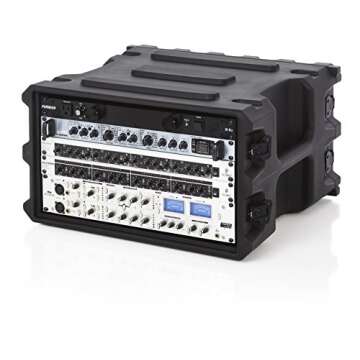 Gator Cases Pro Series Rotationally Molded 6U Rack Case with Standard 19" Depth; Made in USA (G-PRO-6U-19), Black