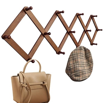 OROPY Wooden Accordion Coat Rack Hanger for Stylish Storage