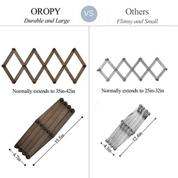OROPY Wooden Accordion Coat Rack Hanger for Stylish Storage