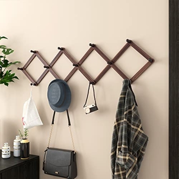 OROPY Wooden Accordion Coat Rack Hanger for Stylish Storage