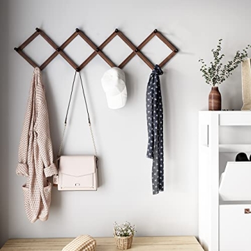 OROPY Wooden Accordion Coat Rack Hanger for Stylish Storage