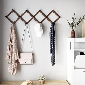 OROPY Wooden Accordion Coat Rack Hanger for Stylish Storage