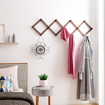 OROPY Wooden Accordion Coat Rack Hanger for Stylish Storage