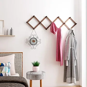 OROPY Wooden Accordion Coat Rack Hanger for Stylish Storage