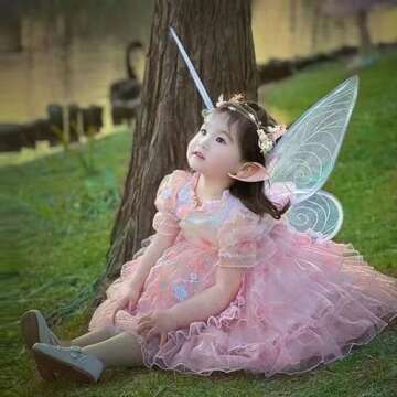 Fairy Wing,Butterfly Fairy Halloween Costume Angel Wings,Halloween Costume Sparkle Angel Wings Dress Up Party Favor White