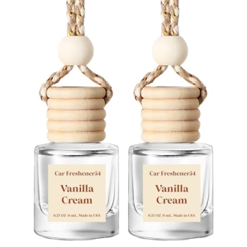 HoogaLife Vanilla Cream Car Air Freshener Diffuser - Long-Lasting Fragrance
