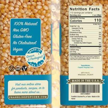 Franklin's Gourmet Popcorn - Movie Night Bundle with Whirley Popper and Seasonings