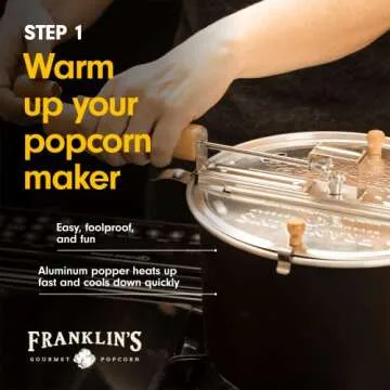 Franklin's Gourmet Popcorn Kit - Whirley Popper & Kernels