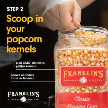 Franklin's Gourmet Popcorn Kit - Whirley Popper & Kernels