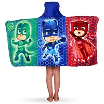 PJ Masks Hooded Towel Wrap for Kids Age 3-7