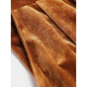 CIDER Velvet Jumpsuit for Women Wide Leg V Neck Style