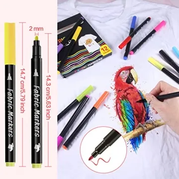 Siumir 12-Color Fabric Markers for DIY Textile Art