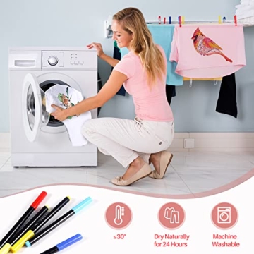 Siumir 12-Color Fabric Markers for DIY Textile Art