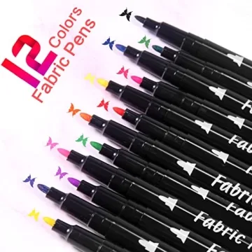 Siumir 12-Color Fabric Markers for DIY Textile Art