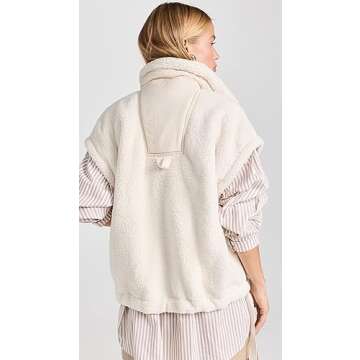 FP Movement Women's Scout It Out Fleece Vest, Birch Tree, Off White, XL