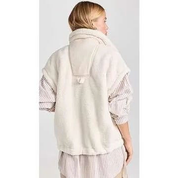 FP Movement Women's Scout It Out Fleece Vest, Birch Tree, Off White, XL