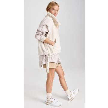 FP Movement Women's Scout It Out Fleece Vest, Birch Tree, Off White, XL